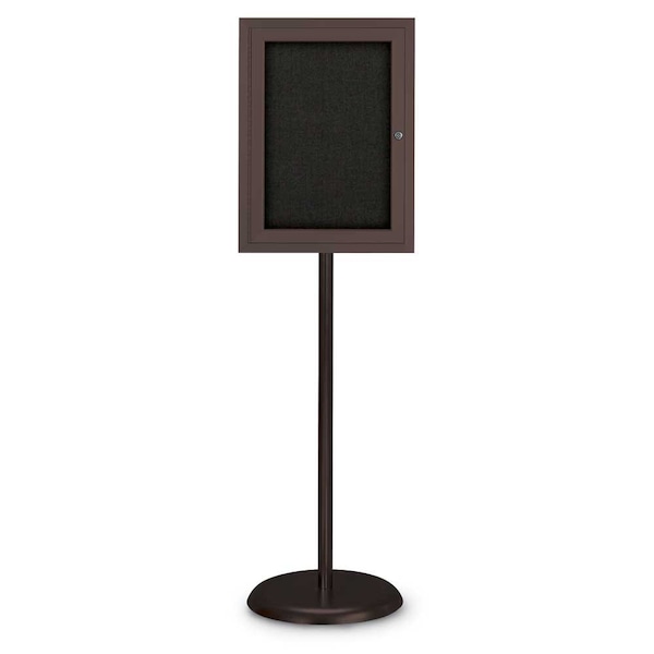 United Visual Products Corkboard, Double Door, Radius Frame, 42x32", Satin/Natural Tan Cork UV70025-SATIN-CORK - main